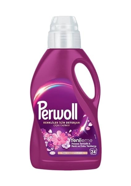 Perwoll Yenileme Çiçek Cazibesi Açık Renkler 1.32 Litre Sıvı Çamaşır Deterjan, 1.3l