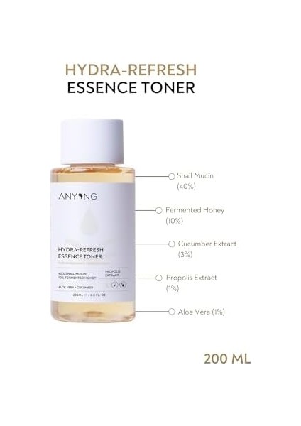 Anyong Aydınlatıcı, Nemlendirici ve Tazeleyici Tonik 200 ml (%40 Salyangoz Özü& Bal & Propolis & Aloe Vera) modelleri