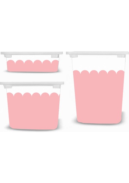 Trofast Pembe Dalgalı Sticker - Çocuk Odası Oyuncak Düzenleme Etiketi - Dayanıklı Folyo fiyatları