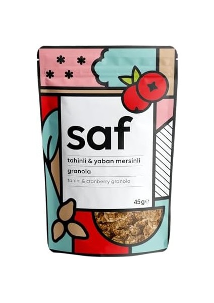Saf Tahinli Yaban Mersinli Granola 45 gr fiyatları