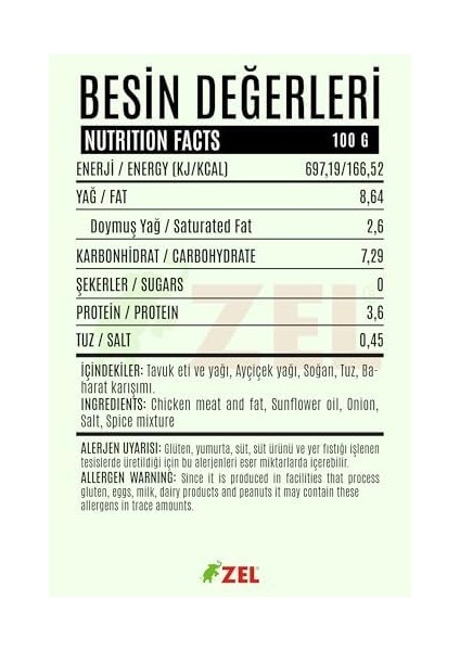 Zel Döner Tavuk 120 G Hyp Tabak modelleri