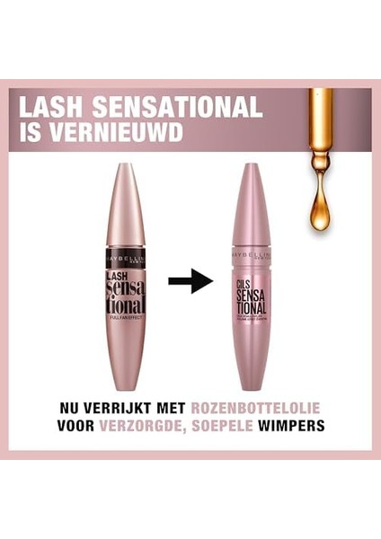 Maybelline New York Lash Sensational Yelpaze Etkili Siyah Maskara 1 Paket (1 x 9.5 Ml) modelleri