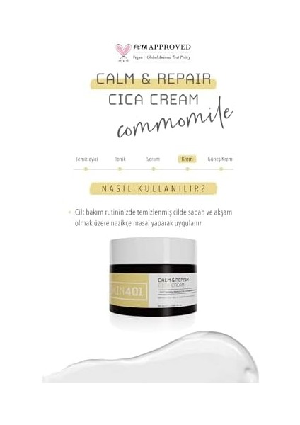 SKIN401 Sakinleştirici ve Bariyer Onarıcı Centella Krem 50ML modelleri