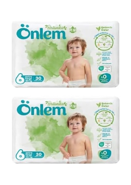 Önlem Botanika Bebek Bezi Ikili Jumbo Paket Extra Large 30 Adet