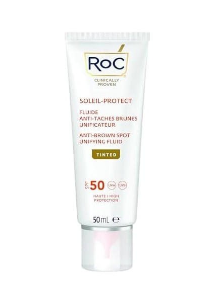 Roc Soleil-Protect Anti-Brown Spot Unifying Fluid Tinted Leke Karşıtı ve Ton Eşitleyici Yüz Güneş Kremi SPF50+ 50 ml fiyatları