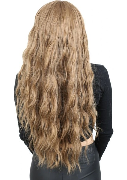 Perçemli Uzun Su Dalgası Fiber Sentetik Peruk- Bebek Kumralı fiyatları
