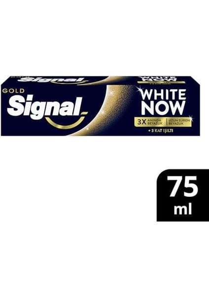 Signal White Now Diş Macunu Gold 3 Kat Işıltı 75 ml