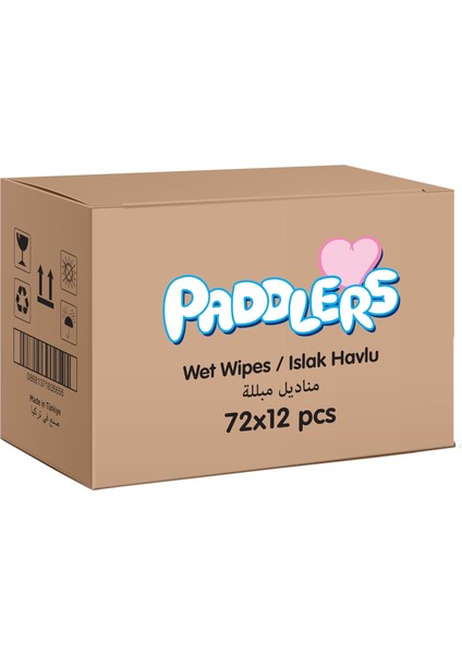 Paddlers Islak Mendil 72 x 12 Li KOLI(864 Yaprak)