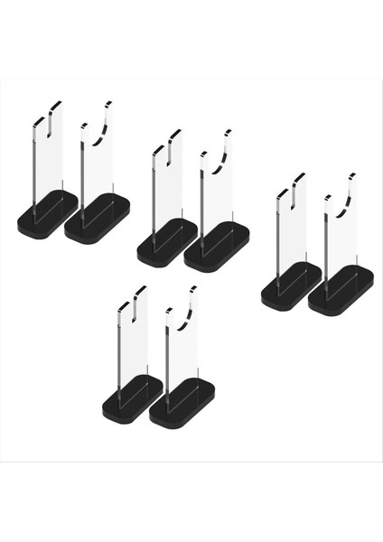 4set bıçak ekran standı, akrilik bıçak tutucu toplayıcı, ev dekoru için tek bıçak tutucu (siyah dip) (Yurt Dışından)