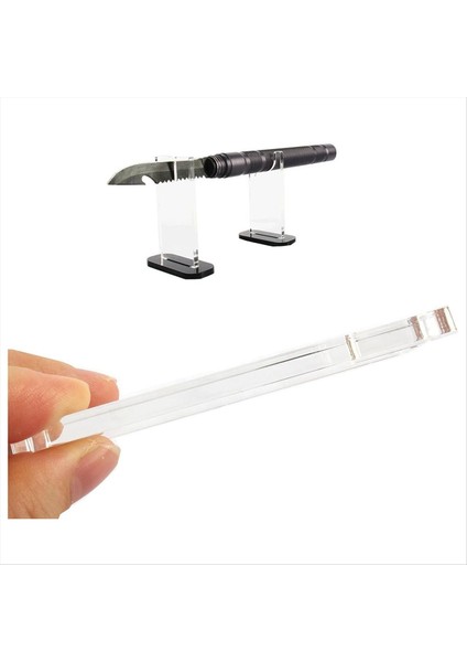 4set bıçak ekran standı, akrilik bıçak tutucu toplayıcı, ev dekoru için tek bıçak tutucu (siyah dip) (Yurt Dışından)