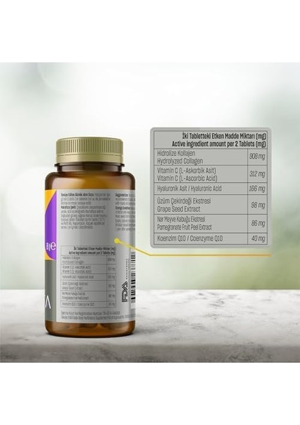 Talya Hidrolize Kollajen Içeren Takviye Edici Gıda - Destek Takviyesi - Saç, Cilt ve Tırnaklar - 60 Tablet