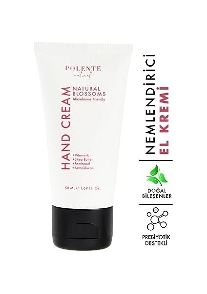 Polente Natural - Nemlendirici El Kremi - Prebiotik Destekli (50 Ml) modelleri