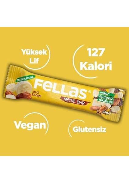 Fellas Meyve Bar, Muzlu ve Bademli, 35GR x 12 Adet fiyatları
