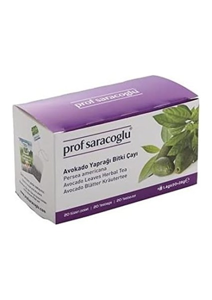 Prof Saracoglu Avokado Yaprağı 20'li Bitki Çayı