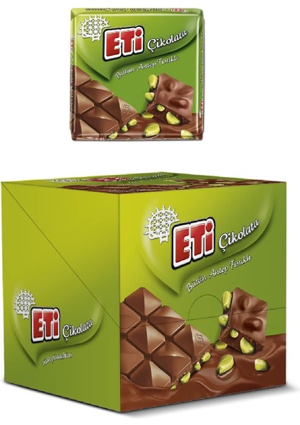 Eti Çikolata Antep Fıstıklı Kare Çikolata 60 G x 6 Adet modelleri
