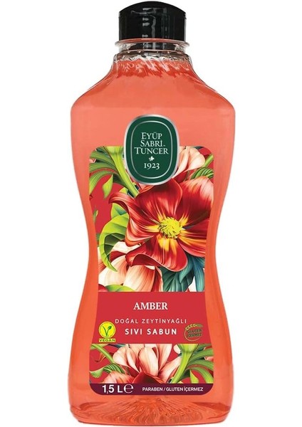 Eyüp Sabri Tuncer Doğal Zeytinyağlı Sıvı Sabun Amber 1,5 L Pet Şişe (1 x 1500 Ml)