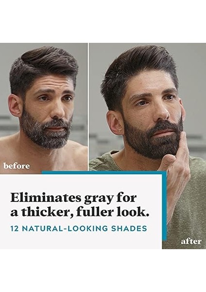 Just For Men Bıyık ve Sakal, Gri Saçlar Için Sakal Boyama Kolay Uygulama Için Fırça Dahil, Biotin Aloe ve Hindistan Cevizi Yağı ile Sağlıklı Yüz Saçları Için - Açık Kahverengi, M-25