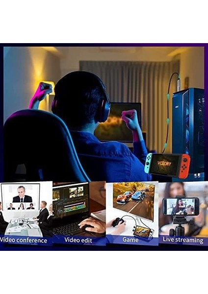 Type C Video Capture Yakalama Kartı Uçlu HDMI To Type-C Pc Bilgisayar Video Yakalama (Hdmı Aktarma Için Kullanılmaz) modelleri