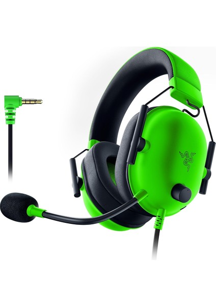 Blackshark V2 x - Çok Platformlu Kablolu Espor Kulaklığı (Triforce 50 mm Sürücüler, Gelişmiş Pasif Gürültü Engelleme, 7.1 Çevresel Ses, Hyperclear Kardioid Mikrofon) Yeşil