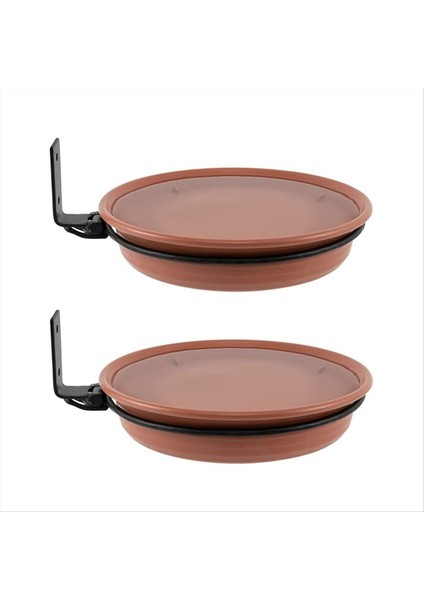 Kuş besleyici güverte kuş besleyicileri banyo tepsisi çıkarılabilir ayarlanabilir duvara monte büyük kapasiteli dış kuş besleyicileri 2 adet (Yurt Dışından)