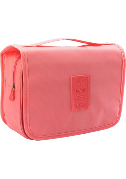 Ecoform Su Geçirmez Organizer Askılı Seyahat Kozmetik Makyaj Çantası Somon