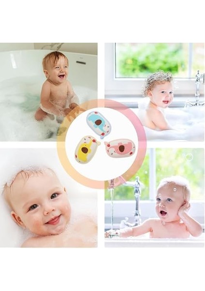 Aputue Bebek Banyo Süngeri Seti, 3 Parça Yumuşak Bebek Banyo Süngeri, Saf Pamuklu, Hassas Ciltler Için Ideal, Hayvan Figürlü Bebek Banyo Süngeri Seti modelleri