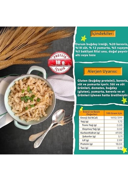 Makarna Lütfen! Sütlü ve Yumurtalı Makarna 250 Gram