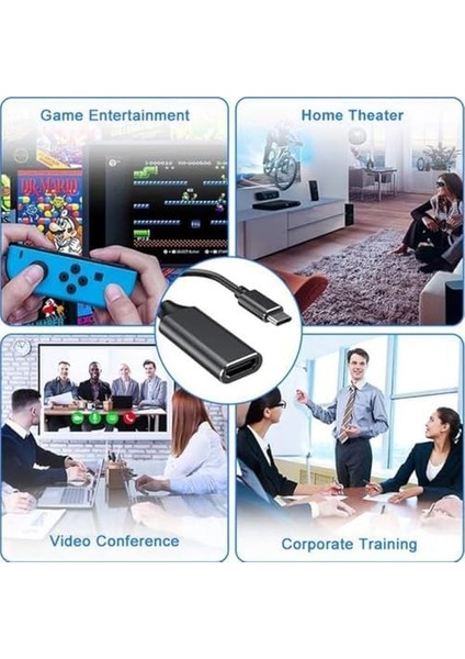 Type-C To HDMI Çevirici USB C To HDMI Adaptör Uyumlu HC03 modelleri