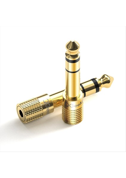 QGEEM Bağlantıları Yapın Jack 6.35mm Erkek Fişi 3,5 mm Dişi Konnektör Kulaklık Amplifikatör Ses Adaptör (Yurt Dışından)