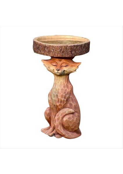 Reçine heykel kuş besleyicileri, oyma reçine kuş banyosu, açık ev el sanatları reçine avlu çim süslemeleri dekor heykel a (Yurt Dışından)