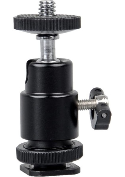 , Monopod ve Hot Shoe Için Mini Kafa
