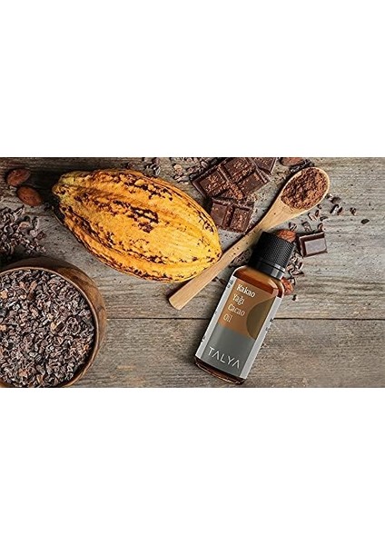 Talya Kakao Yağı, Soğuk SIKIM,%100 Saf ve Doğal, Doğal Bronzluk, 20 ml