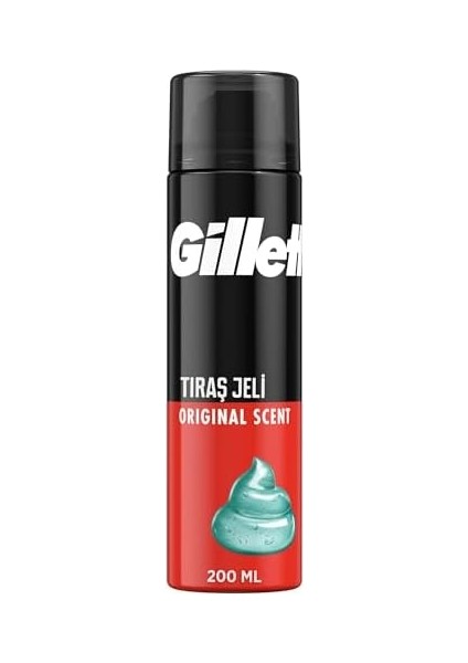 Gillette Classic Orijinal Kokulu Tıraş Jeli, 200ML