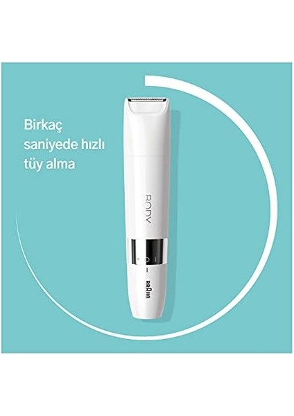 Braun Body Mini Tıraş Makinesi, Elektrikli Vücut Tıraş Makinesi, Kadınlar ve Erkekler Için, Bikini Bölgesi, Koltuk Altı, Göğüs Için Hassas Epilasyon, Seyahat Için, Islak ve Kuru, BS1000, Beyaz fiyatları