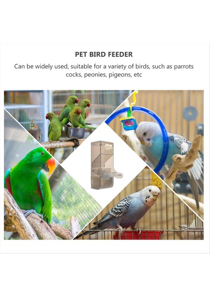 Papağan besleyici kuş gıda kasesi papağan konteyneri basit yapı besleme kasesi kuşlar kuş besleyici a (Yurt Dışından)