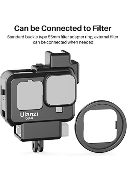 G9-4 Gopro Hero 9 Vlog Plastik Çerçeve modelleri