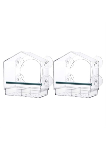 Kuş besleyici, akrilik açık pencere kuş besleyici, tepsi kuş bahçesi evcil hayvan besleyici (Yurt Dışından)