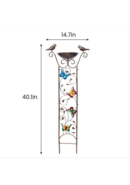 Açık Kuş Banyosu Kelebek Bahçesi Kafes Bahçesi Dekorasyon Metal Banyoları Bitki Tırmanma Çerçevesi (Yurt Dışından)