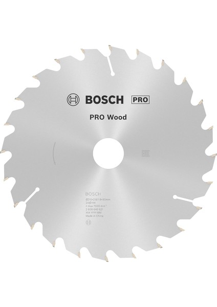 Professional Accessories Daire Testere Bıçağı, Gri, 210X30X2.8 Mm, 24, 1 Adet