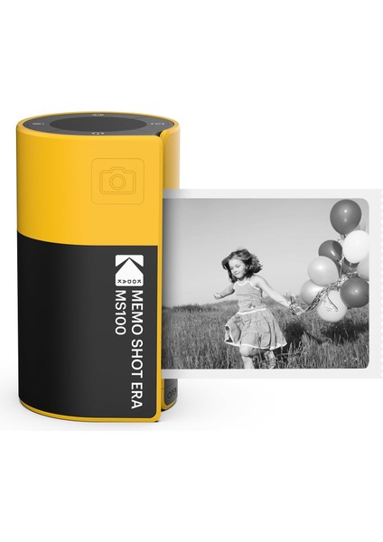 Memo Shot Era - MS1OOY 2'si Bir Arada Fotoğraf Makinesi ve Etiket Yazıcısı - 7x4.6cm Baskı