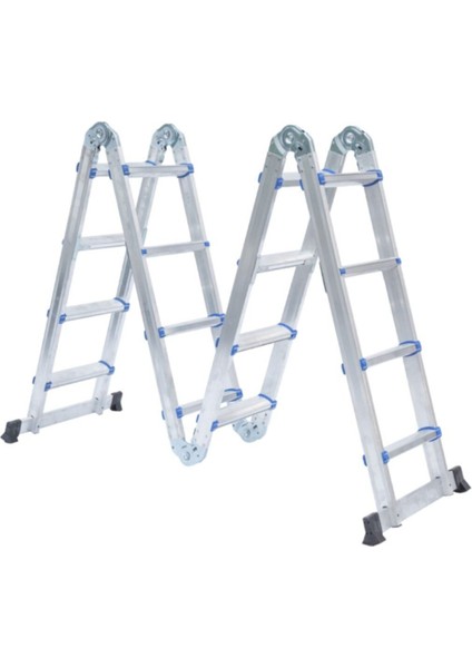 Elmas Serisi - 3.70 Metre 3x4 Çok Amaçlı Akrobat Merdiven Alüminyum Endüstriyel Katlanır Profesyonel