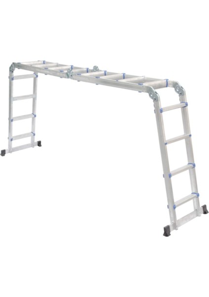 Elmas Serisi - 3.70 Metre 3x4 Çok Amaçlı Akrobat Merdiven Alüminyum Endüstriyel Katlanır Profesyonel