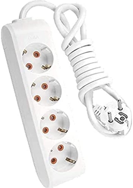 Multi-Let Dörtlü Priz Toprakli Kablolu Çarpma Karşıtı 1 mt