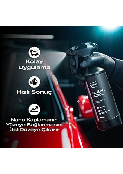 Nasiol Clean Araç,ev Genel Yüzey TEMIZLEYICI-500 Ml-Çok Amaçlı Temizleyici-Araç Temizleme, Detailing, Ultra Temizlik, Seramik Kaplama Uygulama Öncesi Temizlik modelleri