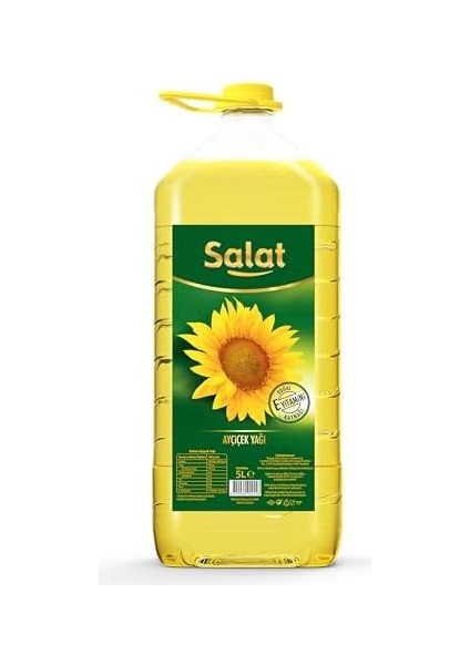 Salat Ayçiçek Yağı 5 Lt Pet Şişe (Dar Ağız)