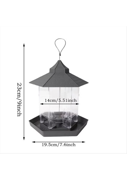 Yabani Kuş Besleyicileri Çarpışma Kuş Besleyici Besleme Kasesi Büyük Kapasite Askisizleme İstasyonu Bahçe için 6 besleme portu (Yurt Dışından)