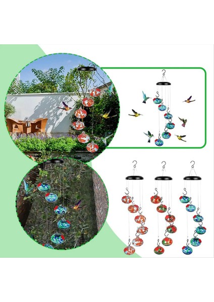 Büyüleyici rüzgar çanları Kuş besleyicileri açık havada asılı karınca ve arı kanıtı, asla sızıntı (Yurt Dışından)