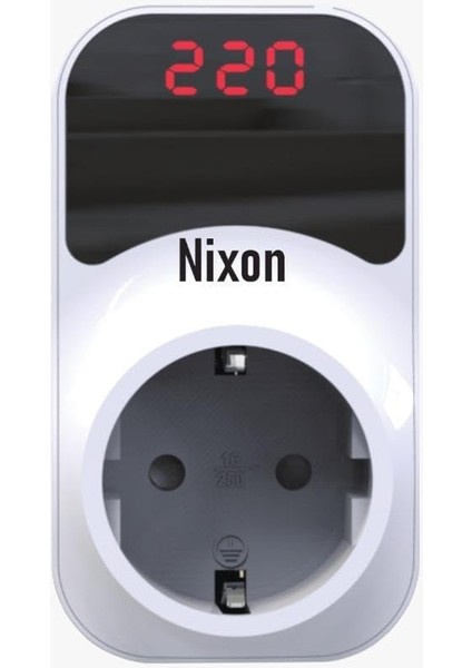 Premium Serisi 210/280 V 16 Amper Gerilim ve Volltaj Korumalı 2 Yıl Garantili Dijital Ekranlı Priz