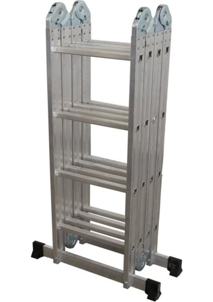 Elmas Serisi - 5.80 Metre 5x4 Çok Amaçlı Akrobat Merdiven Alüminyum Endüstriyel Katlanır Profesyonel