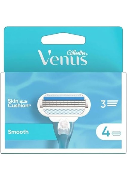 Gillette Venus Yedek Kadın Tıraş Bıçağı 4'lü